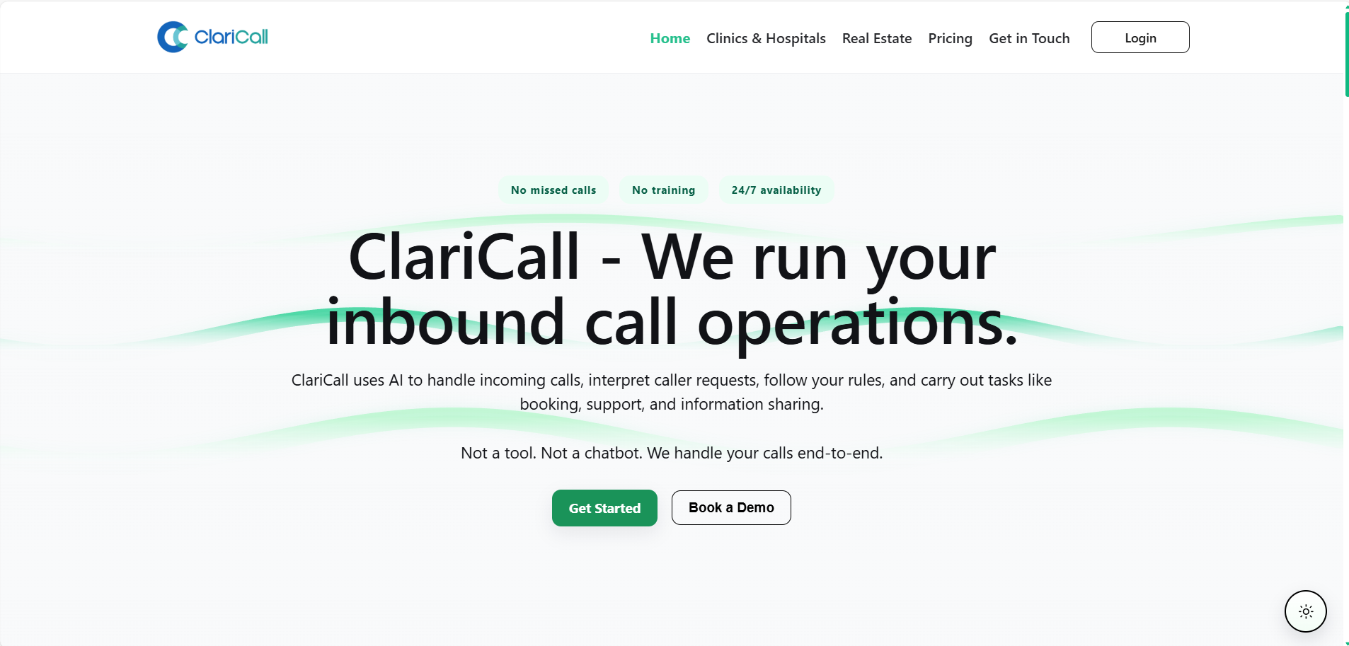 ClariCall product hero visual