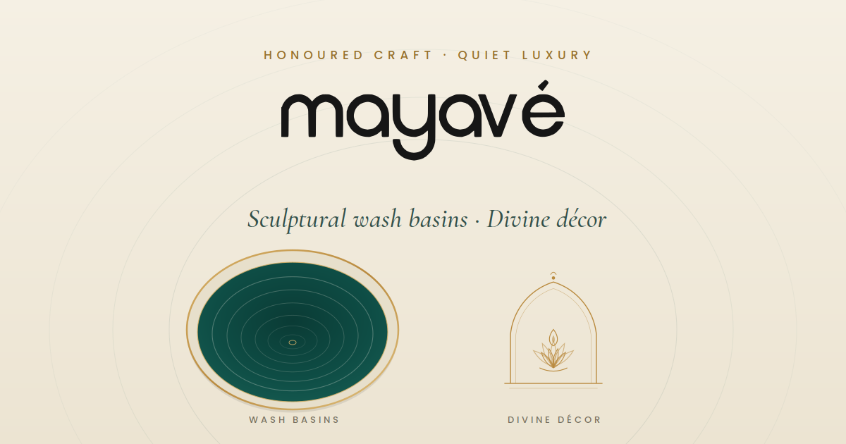 Mayavé — Sculptural wash basins and divine décor